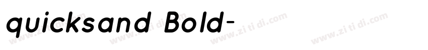 quicksand Bold字体转换